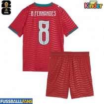 Portugal Bruno Fernandes #8 Heimtrikotsatz Kinder WM 2026 Kurzarm (+ Kurze Hosen)